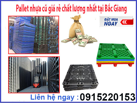 Pallet nhựa cũ giá rẻ chất lượng nhất tại Bắc Giang 